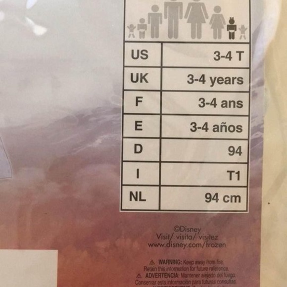 BRAND NEW Disney frozen Elsa the snow queen halloween costume size 3T-4T S4-6 L - Picture 6 of 8